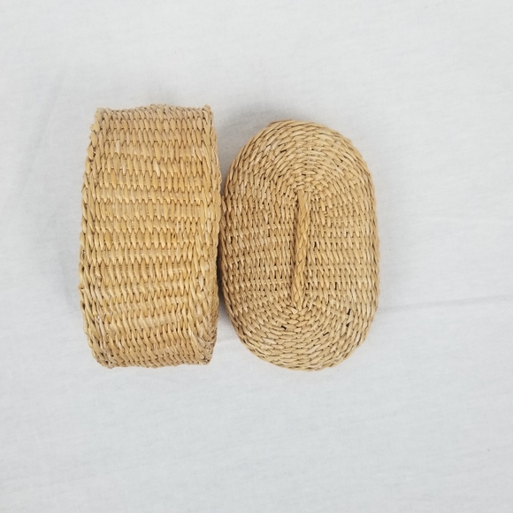 Set of three vintage wicker baskets - Picture 13 of 15